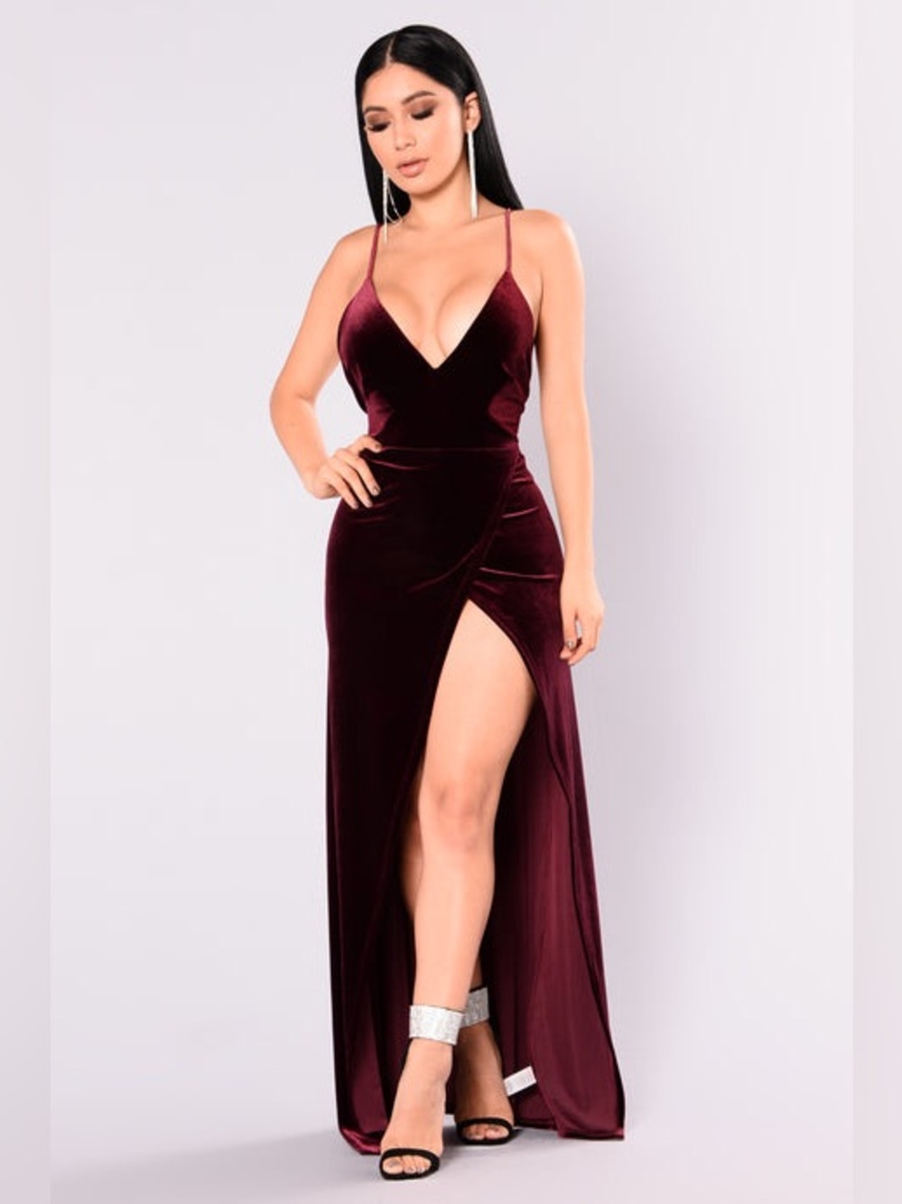 Fashion Nova Velvet Maxi Dress